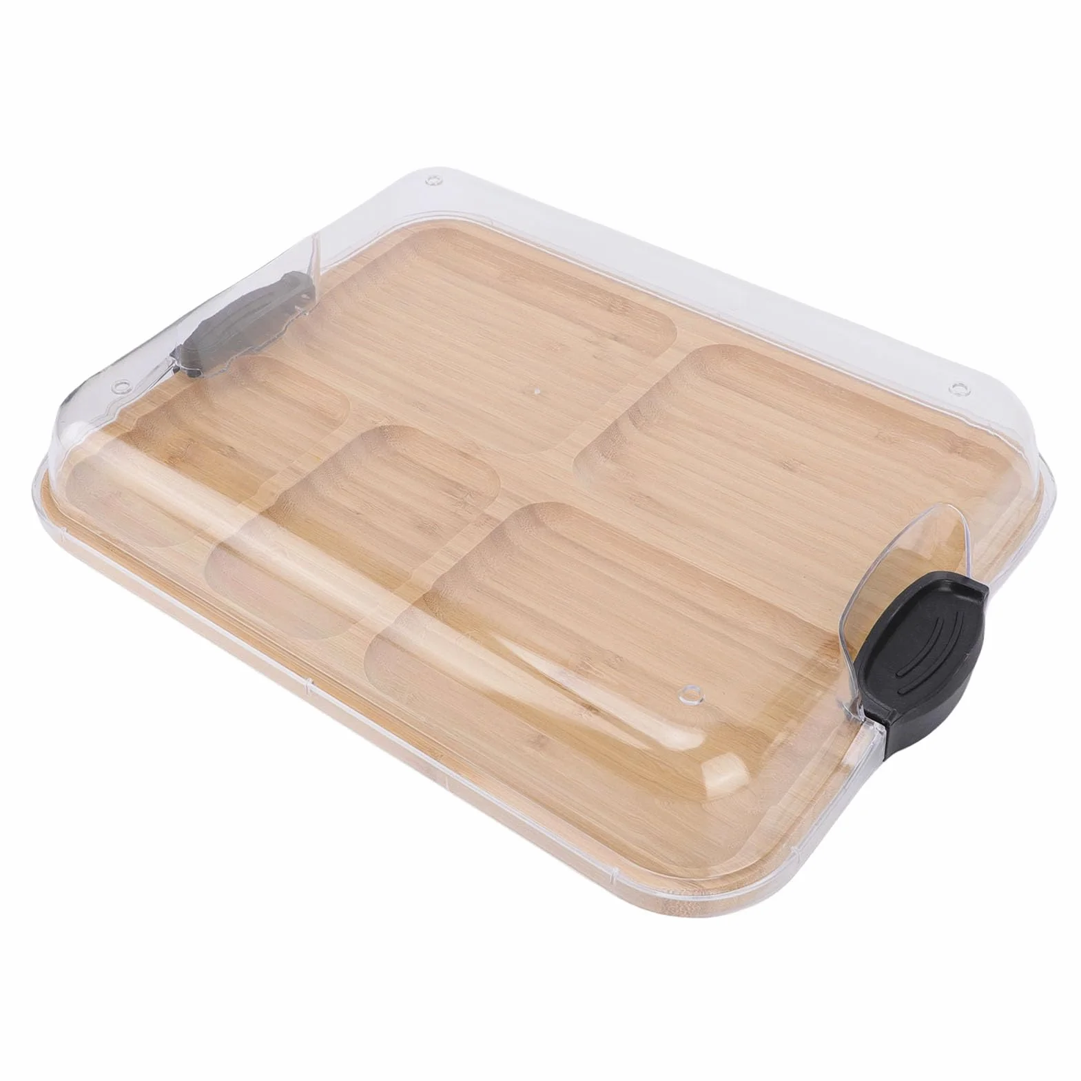 Zunate Tabla de Embutidos de Madera, Elegante Bandeja para Servir con Tapa para Amantes del Queso, 11x14 Pulgadas