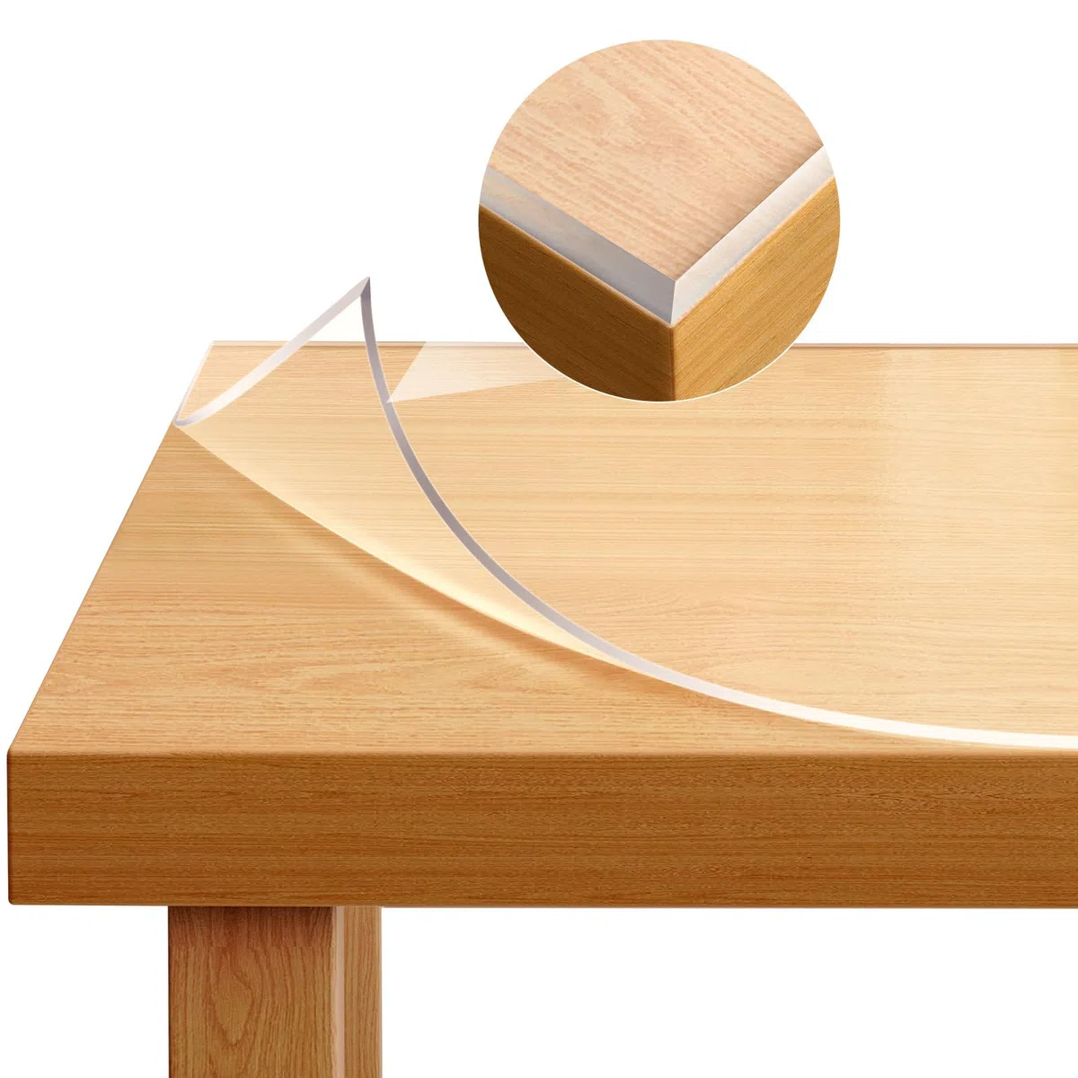 WOLTU Mantel Transparente PVC Impermeable, Protector de Mesa, 100x200 cm | Mantel impermeable de plástico rectangular, ideal para comedor y oficina