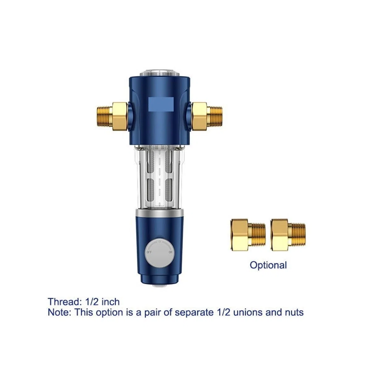 Prefiltro de sedimentos con rotación automática, retrolavado 40 μm Raspado doble cara 6000 L for toda la casa 1/2" y 3/4" 1" para toda la Casa(DN15 (0.5 Inches))