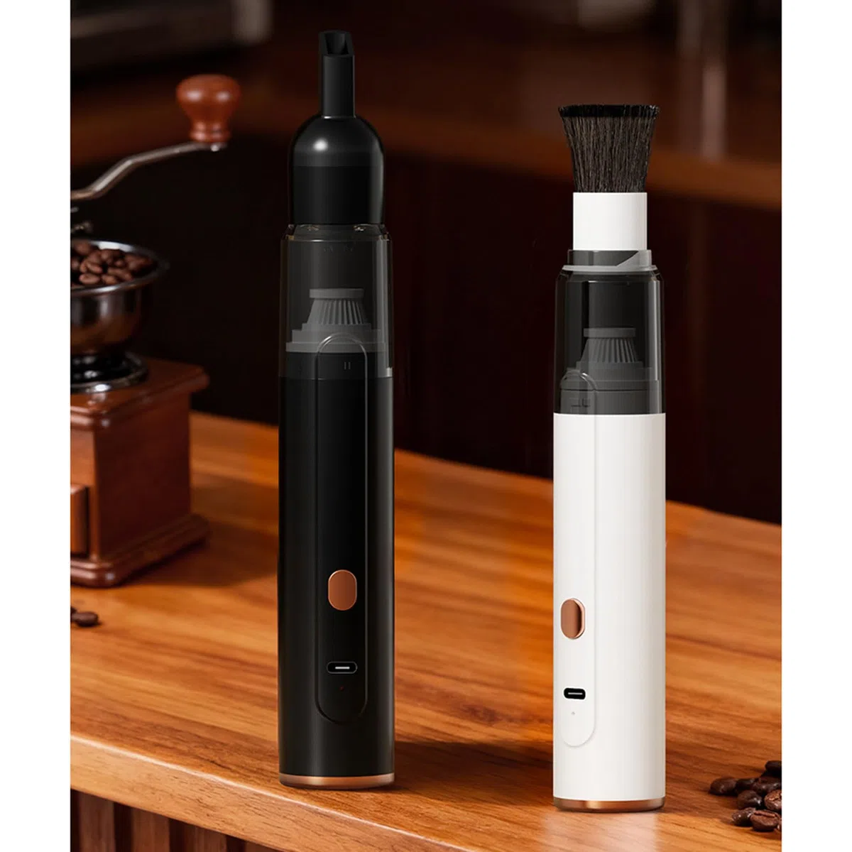 Aspiradoras portátiles de ABS para café en polvo, colector de mano inalámbrico para cocina y oficina, colector de alta potencia