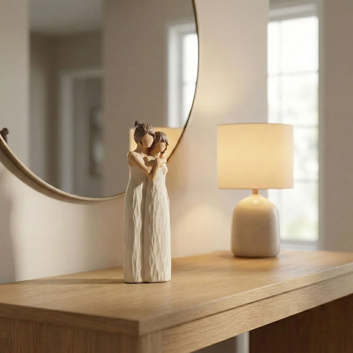 Figuras de madre e hija para regalar a mamá, estatuas de madre e hija, recuerdos familiares significativos, adecuadas para colocar en el hogar, dormitorio, sala de estar, mesa, estante, decoración