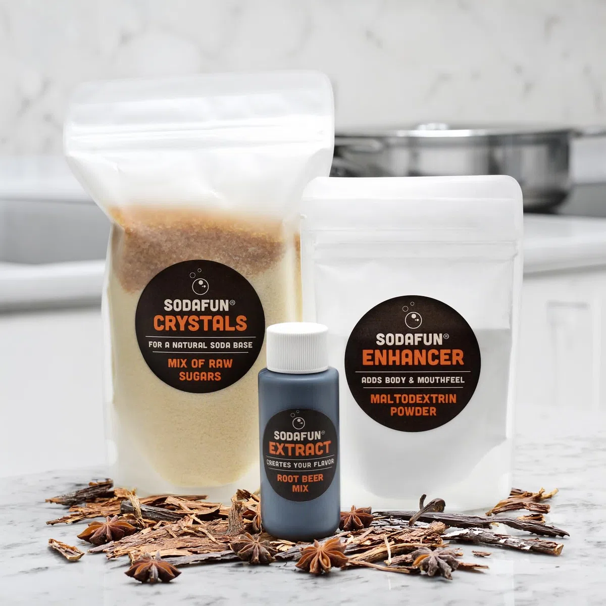 Kit de cerveza de raíz con botellas - Equipo completo y suministros - Kit de preparación de inicio para el hogar - Recetas de cerveza de raíz de 1 galón