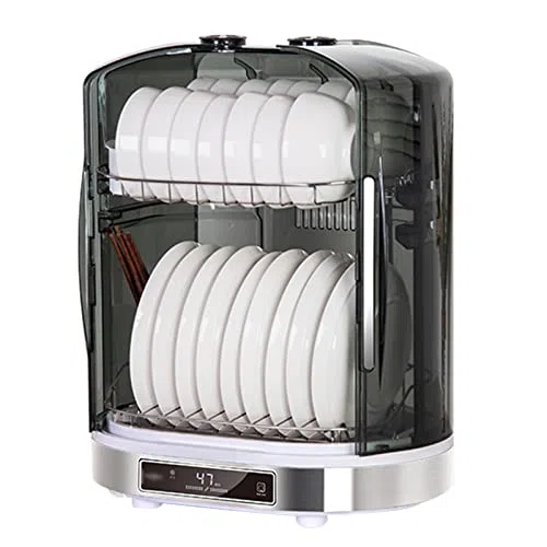 Gabinete de desinfección de cocina, esterilizador vertical de 55 litros con secado e iluminación de escritorio, limpia y desinfecta utensilios de cocina sin esfuerzo
