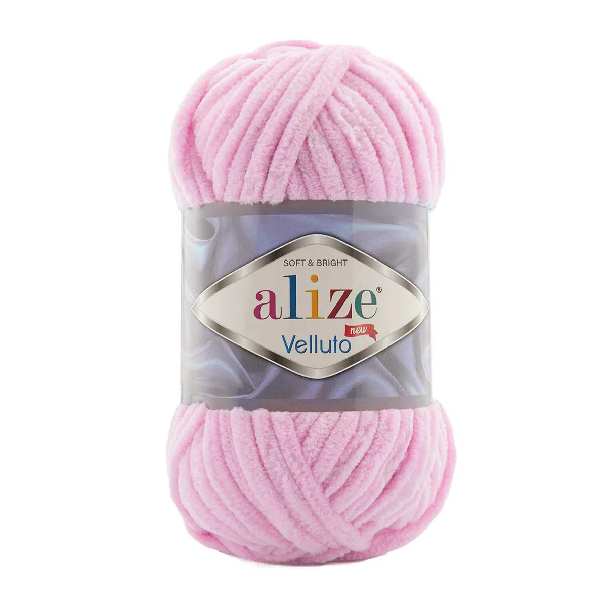 Alize 5 ovillos de 100 g de lana Velluto para tejer de 500 gramos de hilo de chenilla supervoluminoso, suave 100 g, almohada para bebé, etc. (rosa 31)