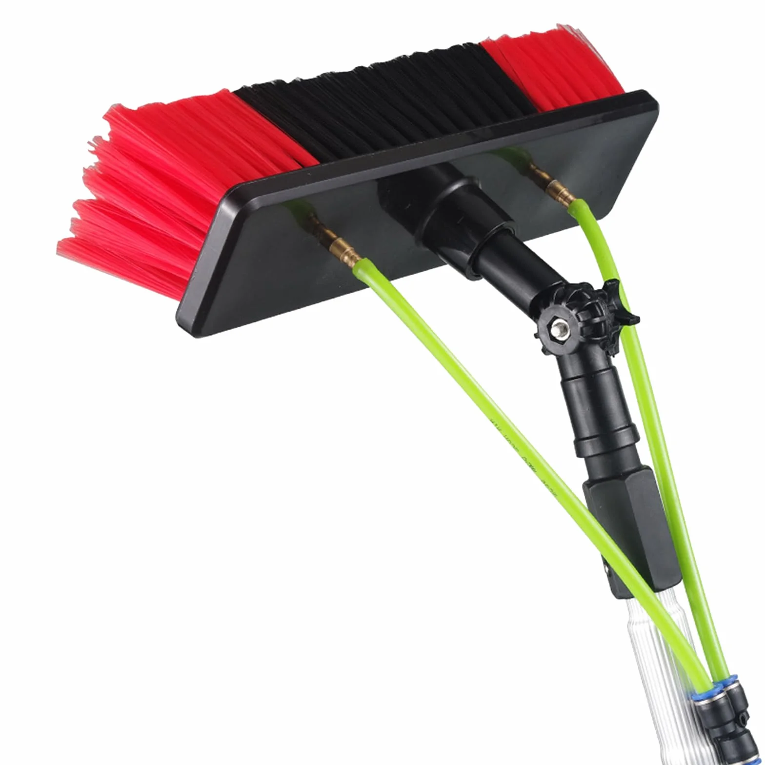 Cepillo Extensible de 5 a 12 m para la Limpieza de Paneles solares con Mango telescópico con Suministro de Agua y Cabezal de Cepillo de 35/55 cm para una Limpieza eficaz de Ventana