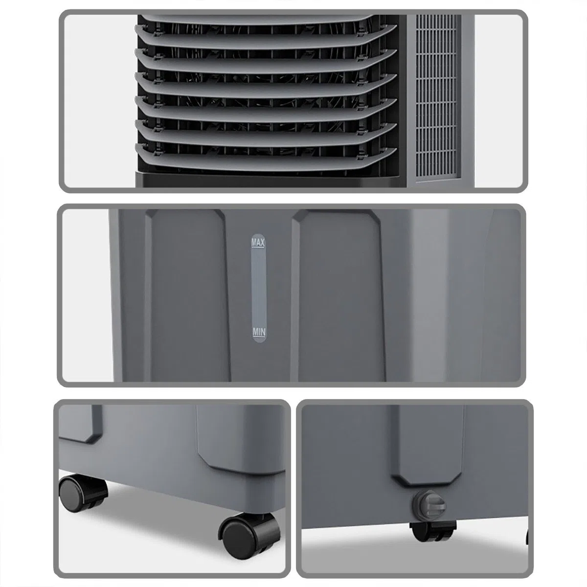 Aire acondicionado portátil, pingüino aire acondicionado sin tubo frío con temporizador para la habitación con motor de cobre puro, ventilador de refrigeración con mando a distancia, tres niveles de