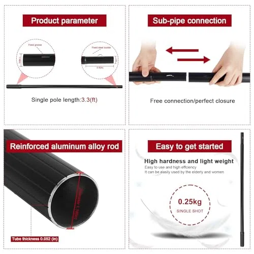 Kit de Limpieza con pértiga de Agua – Cepillo de Aluminio de 15 m con dispensador de jabón, rasqueta y Manguera de 20 m – Ideal para Lavar Paneles solares y Limpiar Exteriores.