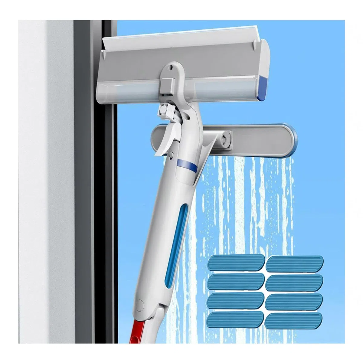 Limpiar Cristales de Ventanas con Depósito de Agua Residual Limpiacristales en Spray de Doble Cara Adecuado para Múltiples Escenarios