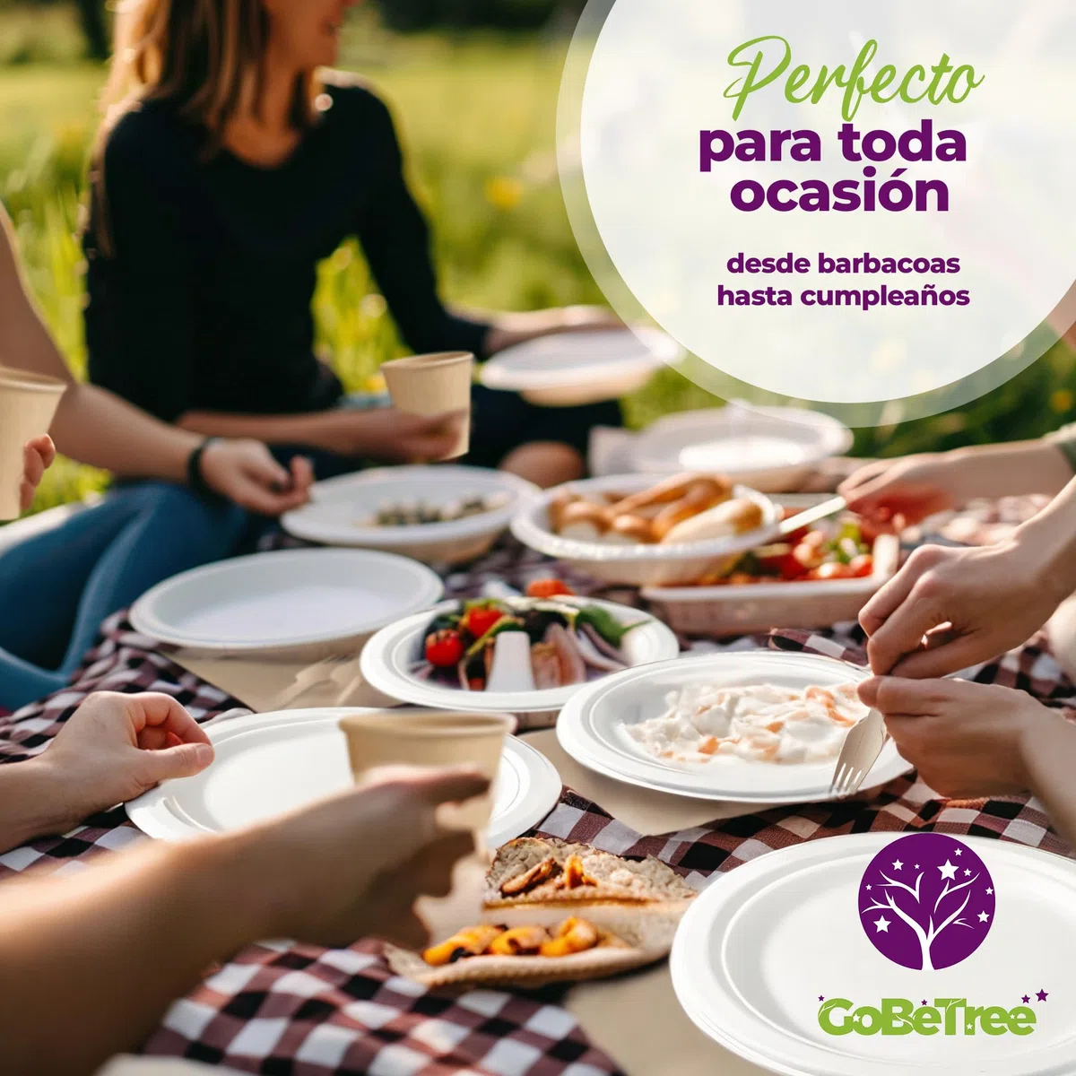 Vajilla Desechable de 200 pcs para 25 personas, Platos desechables de Caña de Azúcar y Cubiertos desechables de Madera, vasos desechables Kraft Para Cumpleaños infantil,fiestas y barbacoas