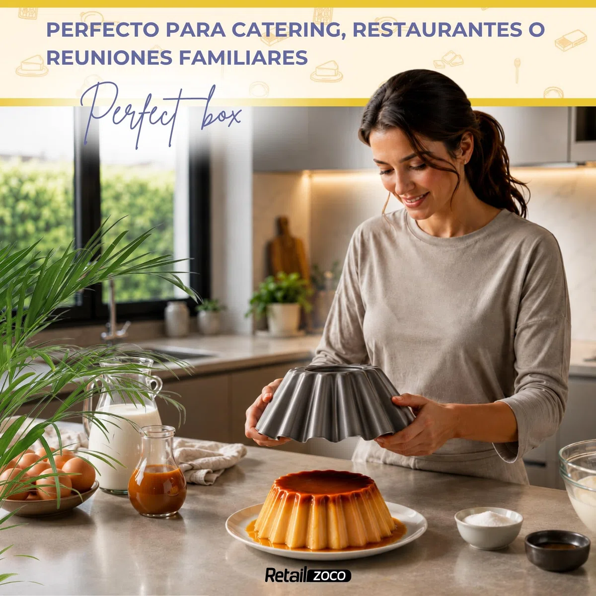 Flaneras Individuales, Molde para flan Molde Repostería, Antiadherente, Acero Inoxidable, Ideal para Flan, Postres, Salsa, Repostería y Cocción al Baño María, 14 cm Diámetro x 7 cm alto, 12 unidades