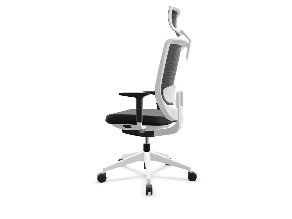 Silla de Escritorio ergónomica Actiu Trim | White and Black Silla de Oficina Profesional