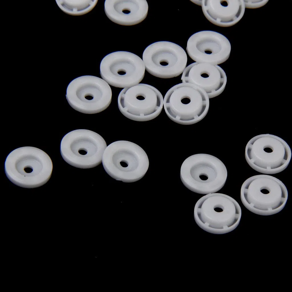 Broche Botones Prendedores Botones Invisibles Botones for Pantalones, 200 Juegos T5 Broches de presión de Resina de plástico Blanco Sujetadores Botón de presión