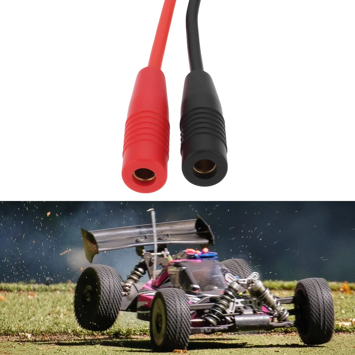 EMSea Adaptador de Cable de Carga de 2 Piezas XT60 Hembra A Conector Banana de 4 Mm 40 Cm 14 AWG para El Modelo