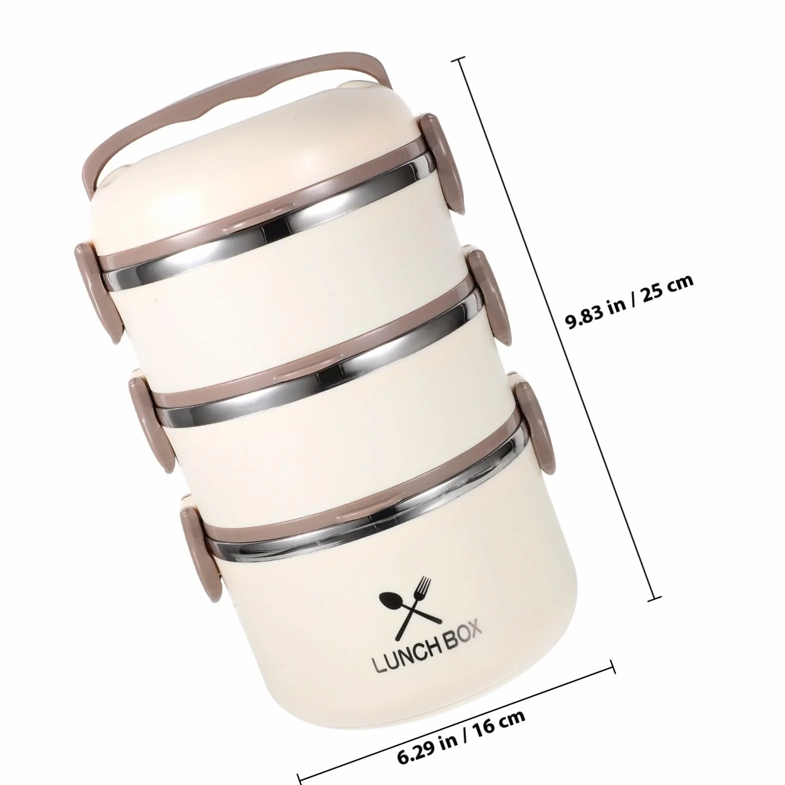 Kichvoe Fiambrera Térmica de Acero Inoxidable de 3.25l Tapa a Prueba de Derrames y Diseño Sellado, Adecuado para Estudiantes y Trabajadores en Oficina