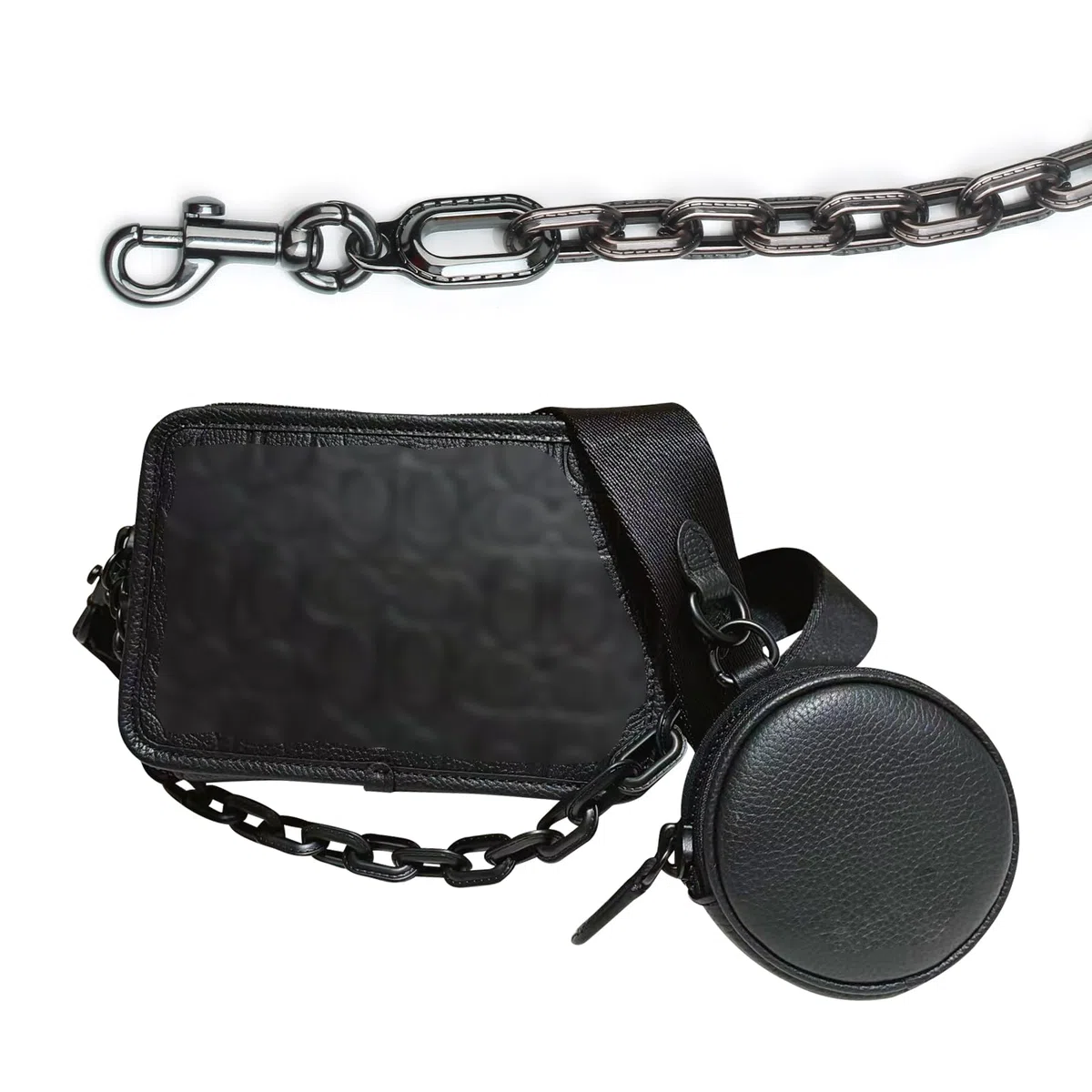 jiesinlov Correa de cadena para bolso de mano, cadenas de hierro con hebillas de metal de repuesto para bolsas de hombro (16.5 pulgadas)