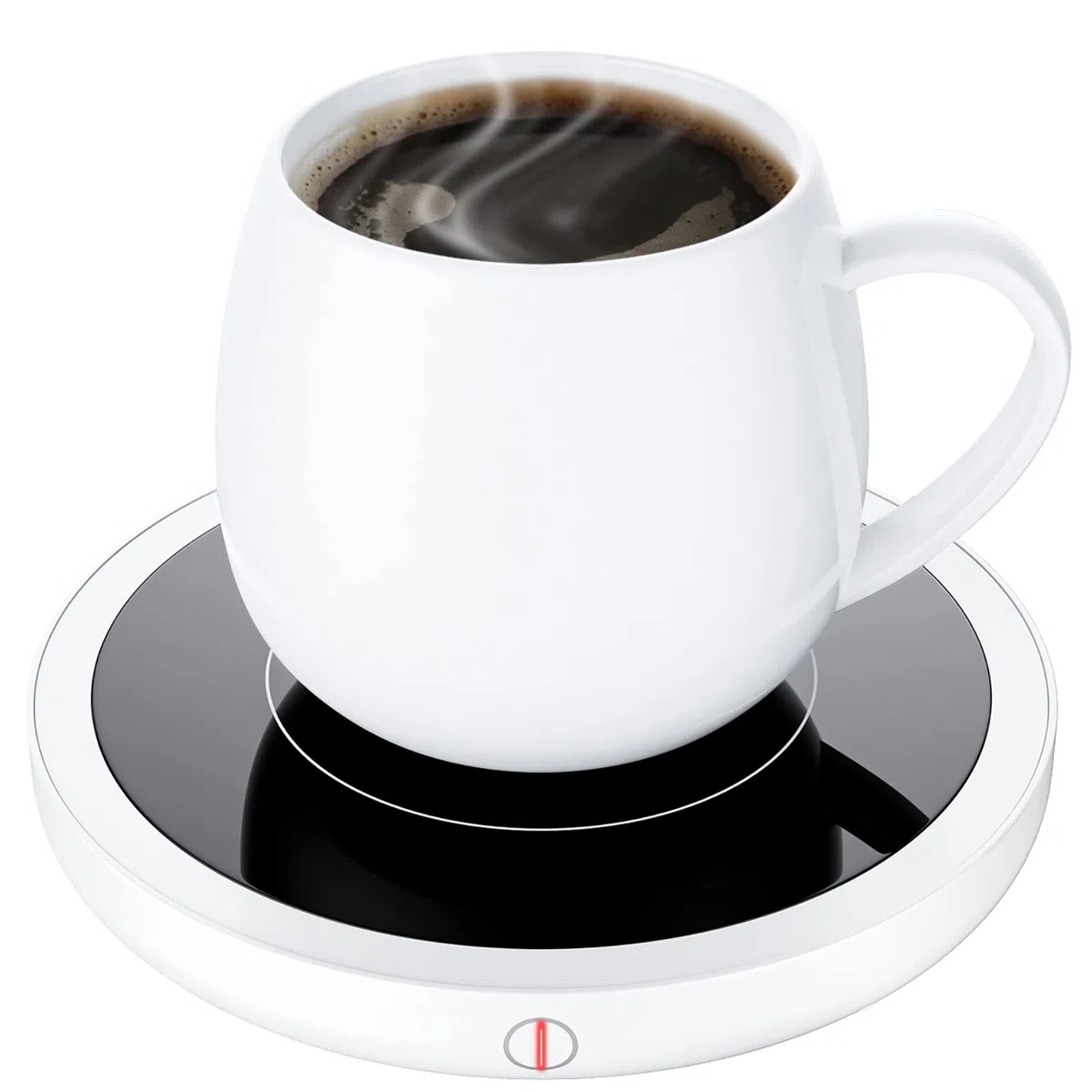 Calentador de Taza de café Calentador de Tazas Inteligente con 3 configuraciones de Temperatura Calentador de Bebidas eléctrico Apagado automático, Calentador de café, té y Leche (sin Taza)