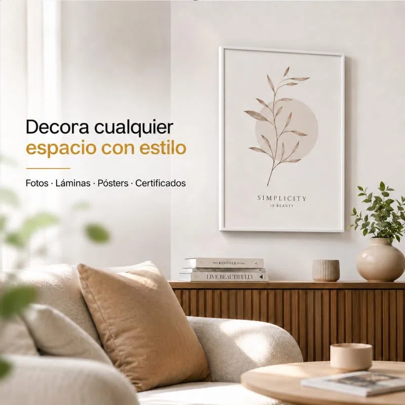 la fabrica del cuadro Marco de Aluminio Blanco Mate 36X98, Moldura Premium | marco para fotos, láminas, púzles. Metacrilato 2 mm, trasera Foam antihumedad, fácil montaje, listo para colgar,.
