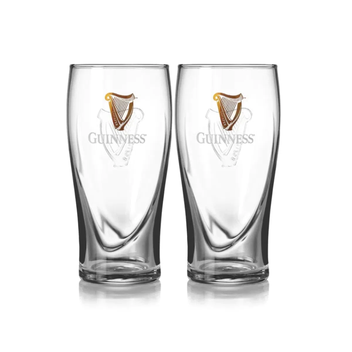 Guinness – Juego de 2 vasos con diseño de arpa