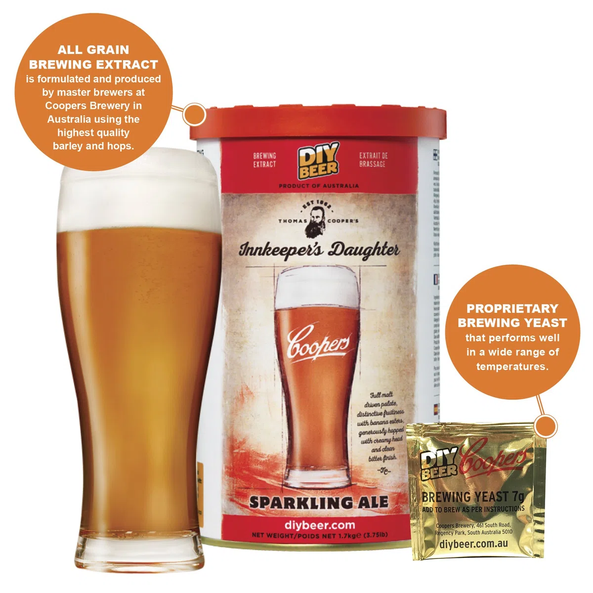 Coopers - Juego de elaboración propia de cerveza casera concentrada