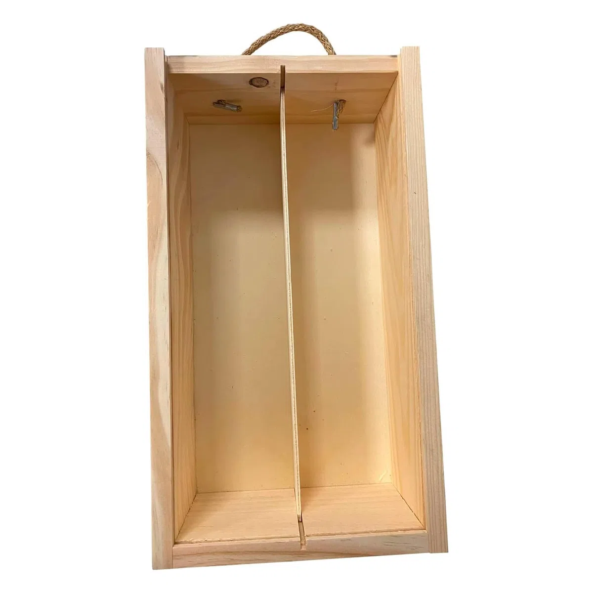 Caja de madera personalizada para regalar a maestros, docentes, profesores de guardería. Capacidad para 2 botellas de vino o aceite.