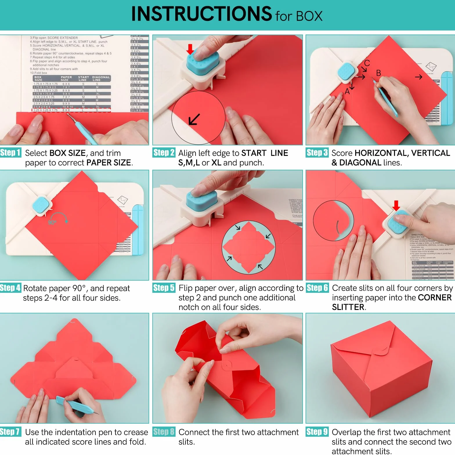 Tablero de perforación de sobres, 3 en 1, lazos, caja de regalo, tablas de perforación para manualidades, sobres de álbumes de recortes, tablero de perforaciones con bolígrafo de hendidura para