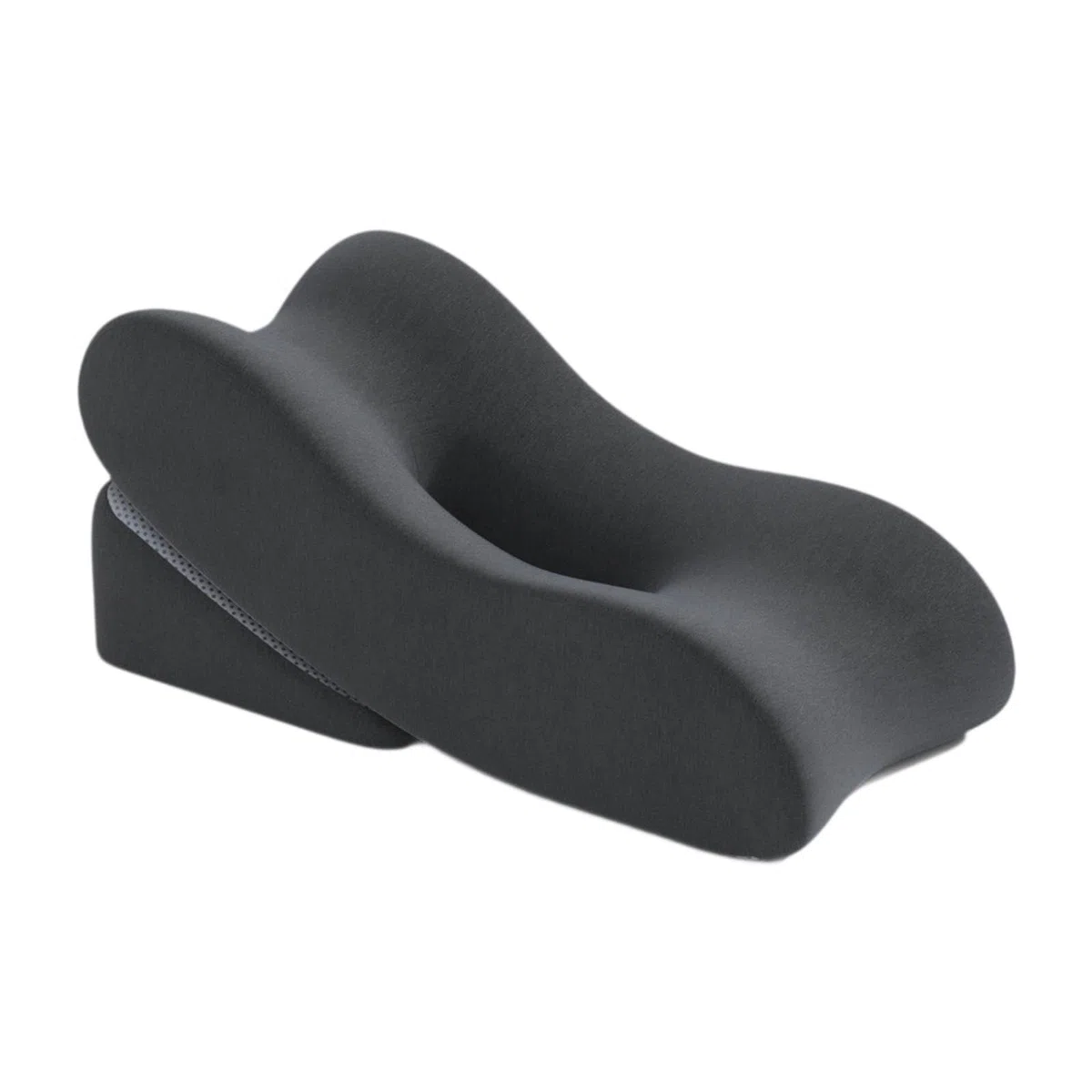 Almohada Elevadora de Piernas, Cojín para Piernas, Reposapiés, Cojín, Ergonómica, Espuma Viscoelástica, Funda de Felpa, Alivio, Gris Oscuro, tal como se describe