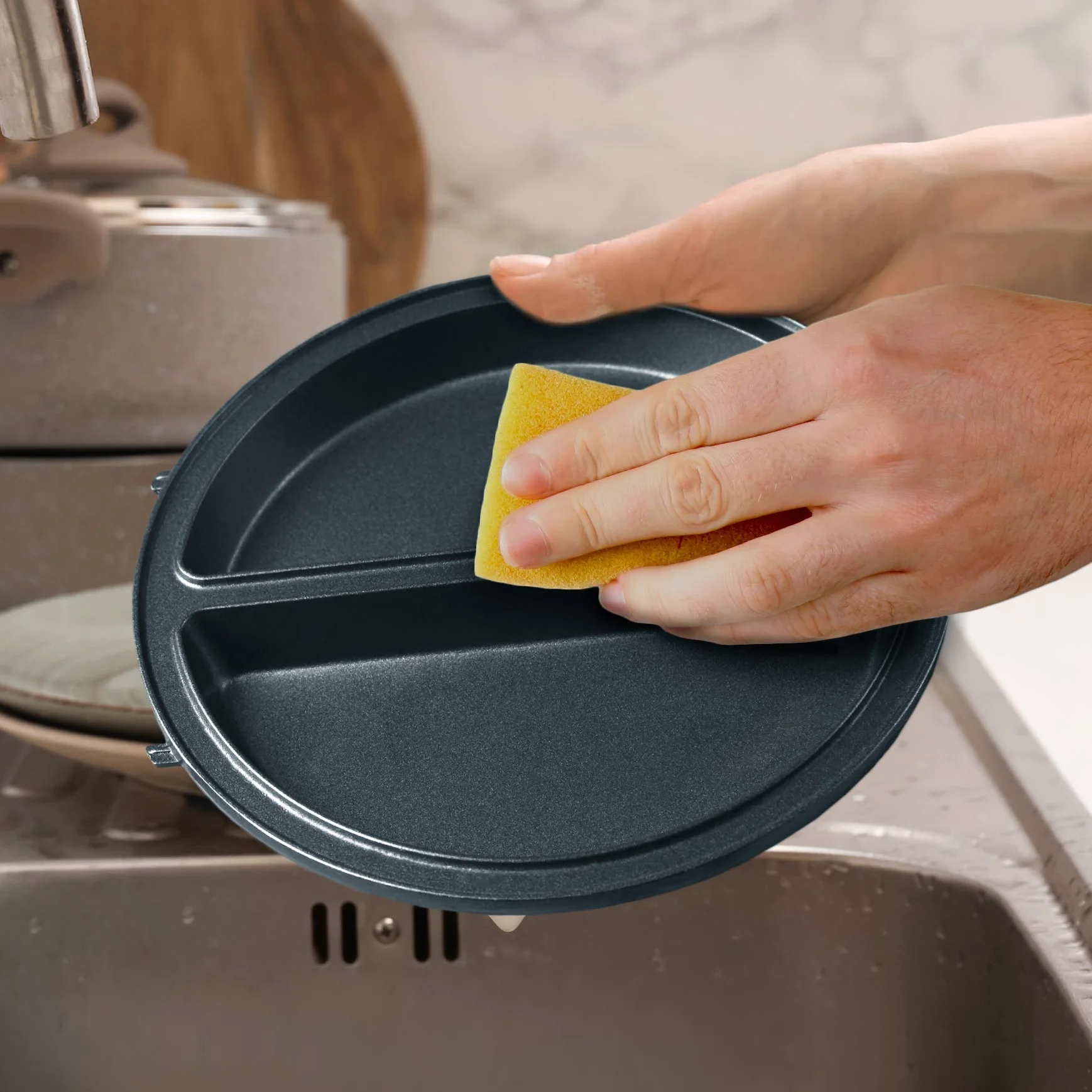 Duronic OM60 Placa para Tortillas Francesas | 600W 2 tortillas a la vez y 2 Placas de cocción Extraibles | Patas fijas de Seguridad | Sandwiches Huevos Fritos Medias Lunas Gofres Tostadas Desayunos