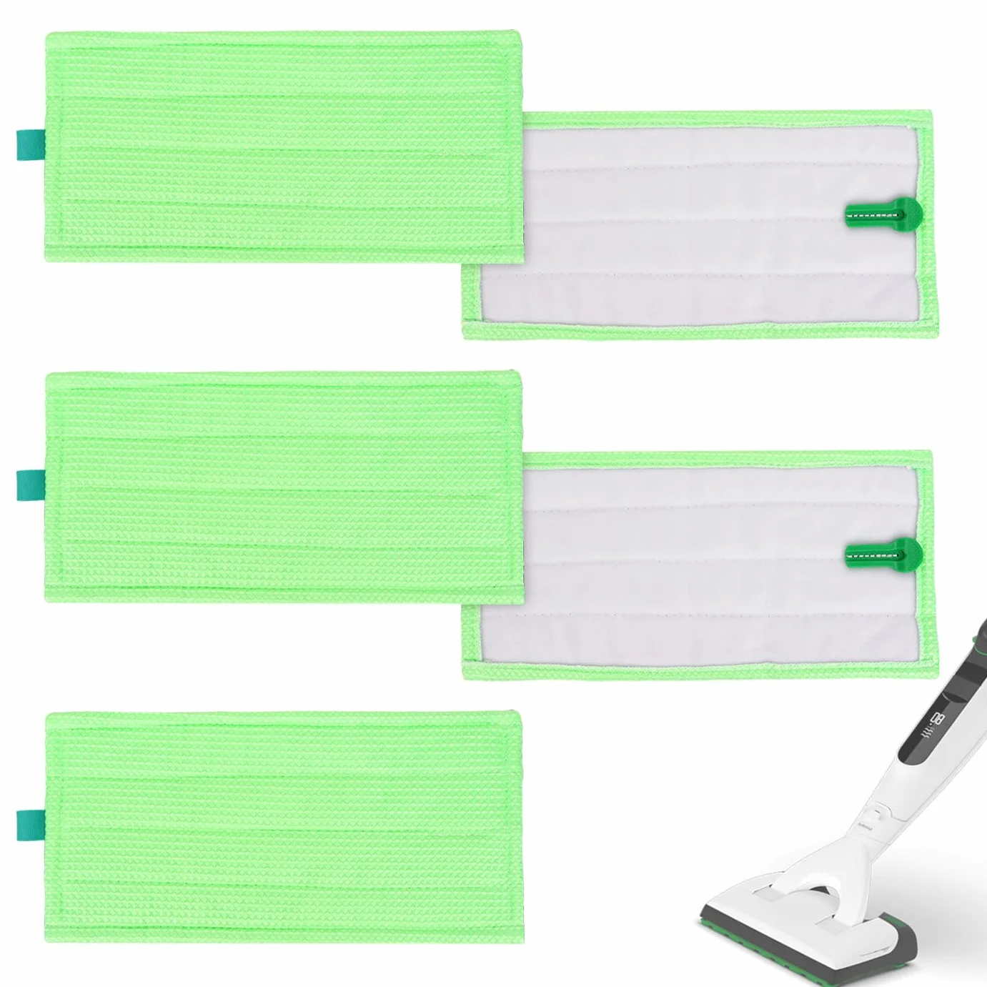 5 unidades de almohadillas de microfibra compatibles con Vorwerk suelo duro MF600/SP600/SPB100/SP7 – Paño de limpieza de repuesto para Vorwerk Tiger Kobold, lavable y reutilizable