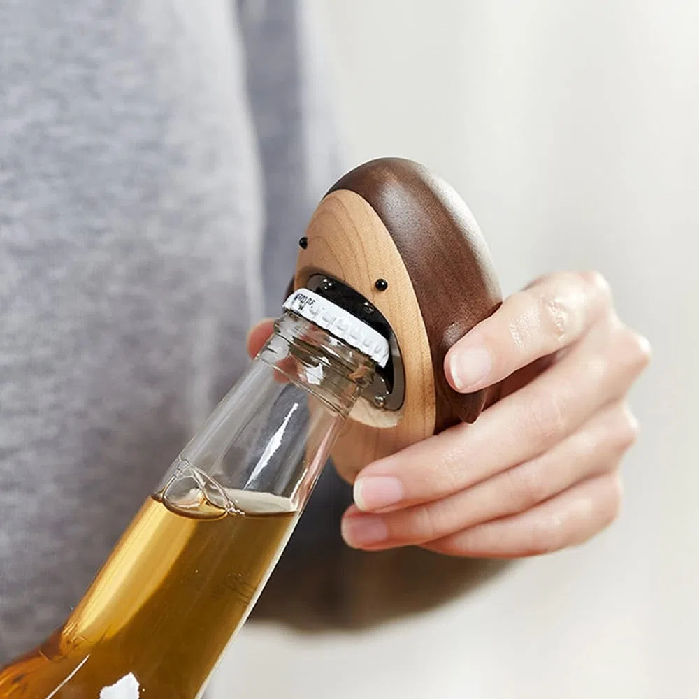 Abridor de botellas de madera, duradero y portátil, para latas y botellas, ideal para camareros y uso doméstico, gran regalo para ocasiones especiales