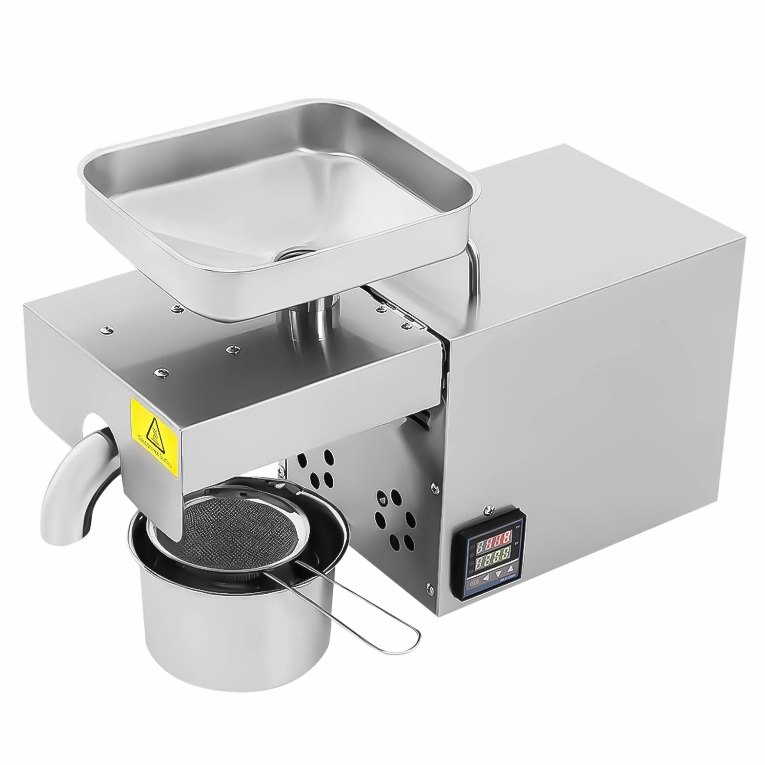 Prensa de aceite, prensa de fruta, extractor de aceite automático, calidad comercial, equipo de aceite orgánico para el hogar, para exprimir cacahuetes, semillas sésamo, colza, nueces, aceitunas, etc
