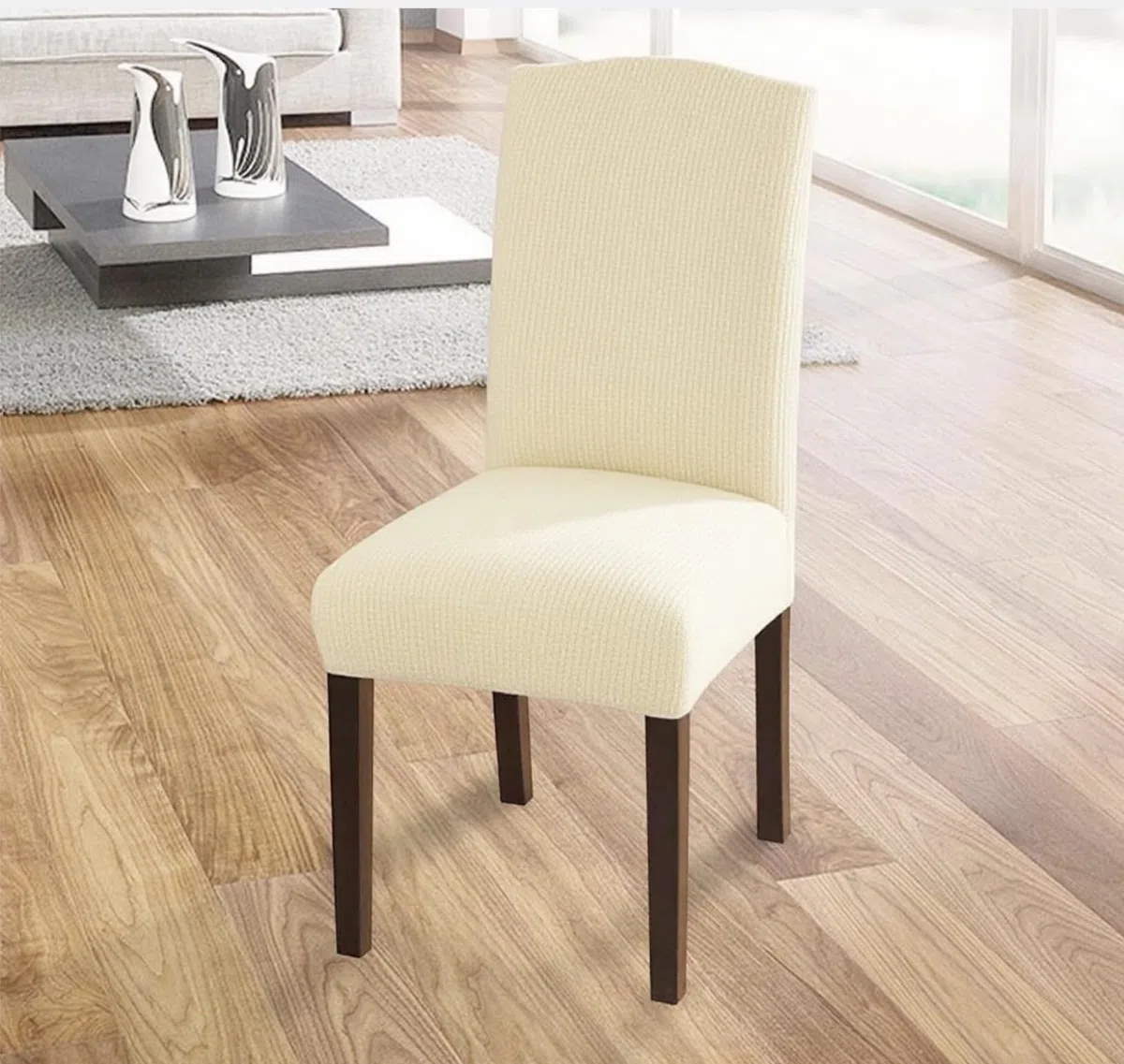 Granbest Fundas para sillas de alta elasticidad, juego universal de fundas de jacquard para sillas de comedor, protectores de silla extraíbles para comedor, cocina, restaurante y hotel (juego de 4