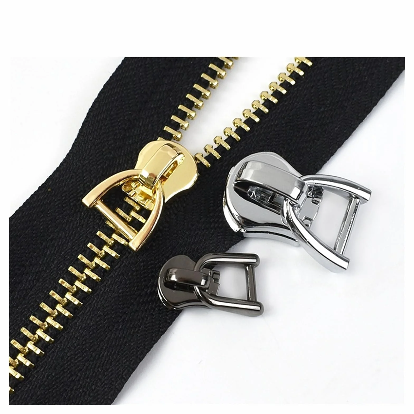 Tirador de cremallera for Metal, anillo en D, deslizadores, bolsas, chaqueta, cierre cremalleras repuesto, accesorios costura DIY, 5-20 piezas, 3#5#8#10#(GunBlack,20Pcs,ForMetal-No10)