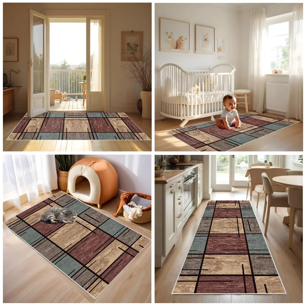 Alfombras de Pasillo Larga Alfombra Cocina Lavable Alfombra Corredor Antideslizante Alfombras de área Absorbente Alfombra Lavadero Pasillo Alfombrilla para Entrada Comedor 40 x 140 cm