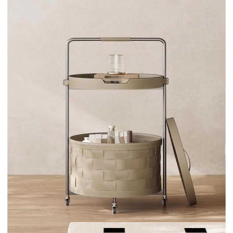 Mueble del Salón Moderno sofá con Ruedas pequeño, Mesa Auxiliar for Sala de Estar, Mesa de Centro de Cuero con Forma de Silla de Montar móvil Sencilla Mesas Auxiliares Salón