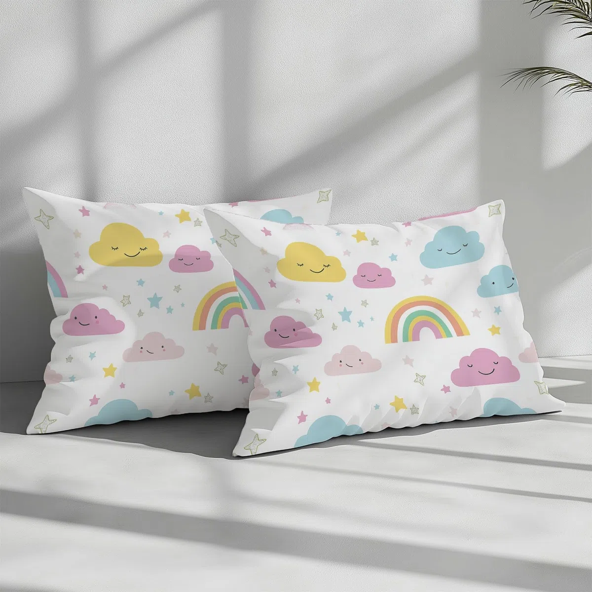 Funda Nordica para Cama 105 Estrellas del Arco Iris De Dibujos Animados Juego de Ropa de Cama Fundas Nórdicas 180x220 cm Poliéster Algodón, 3 Piezas Juego de Cama Cremallera Funda de Almohada