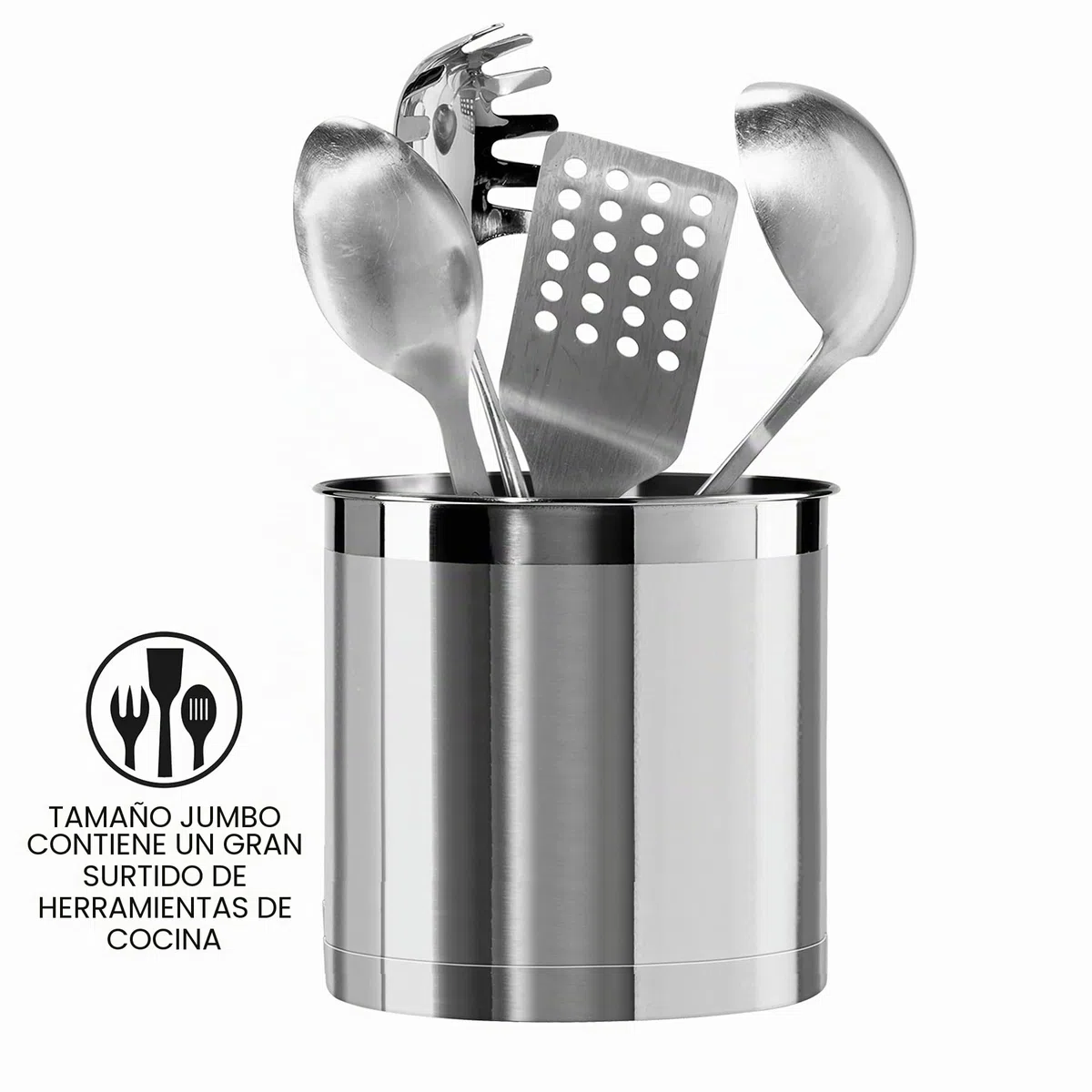 Oggi 7059 Recipiente para Utensilios de Cocina de Acero Inoxidable