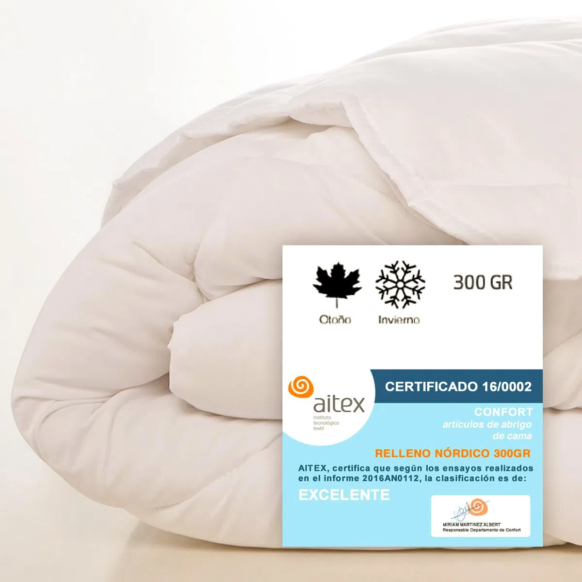 NATURALS - Relleno Nórdico Microfibra 300 Gramos - Edredón Nórdico Cama 90 (150x220 cm) - Acolchado a Rombos Tacto Pluma - Ligero, Antialérgico, Transpirable y Extrasuave