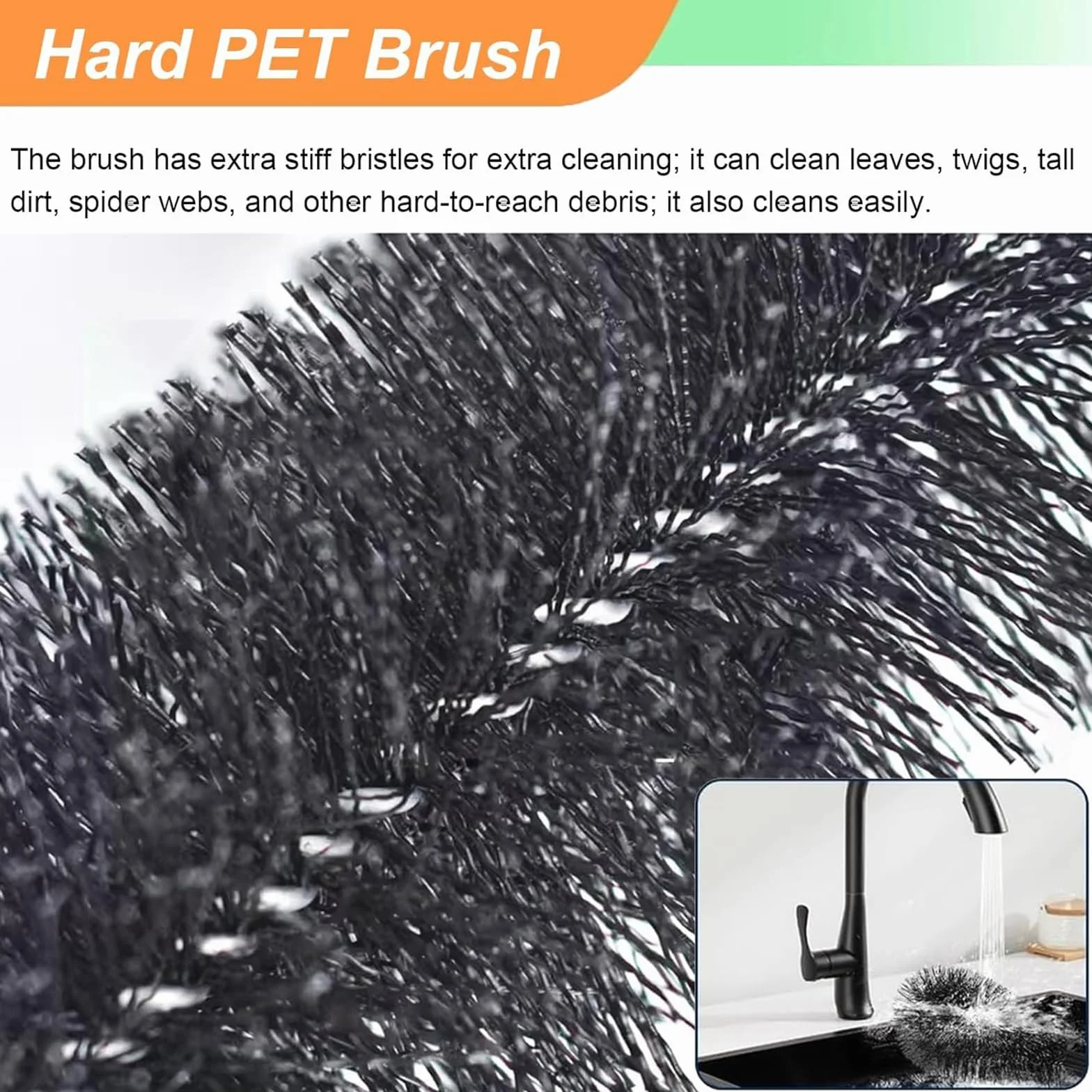 Juego de herramientas profesionales de limpieza de canalones con mango antideslizante, ideal para patio, techo, drenaje de gas y mantenimiento de pared, eficiente limpiador de drenaje de cabezal de