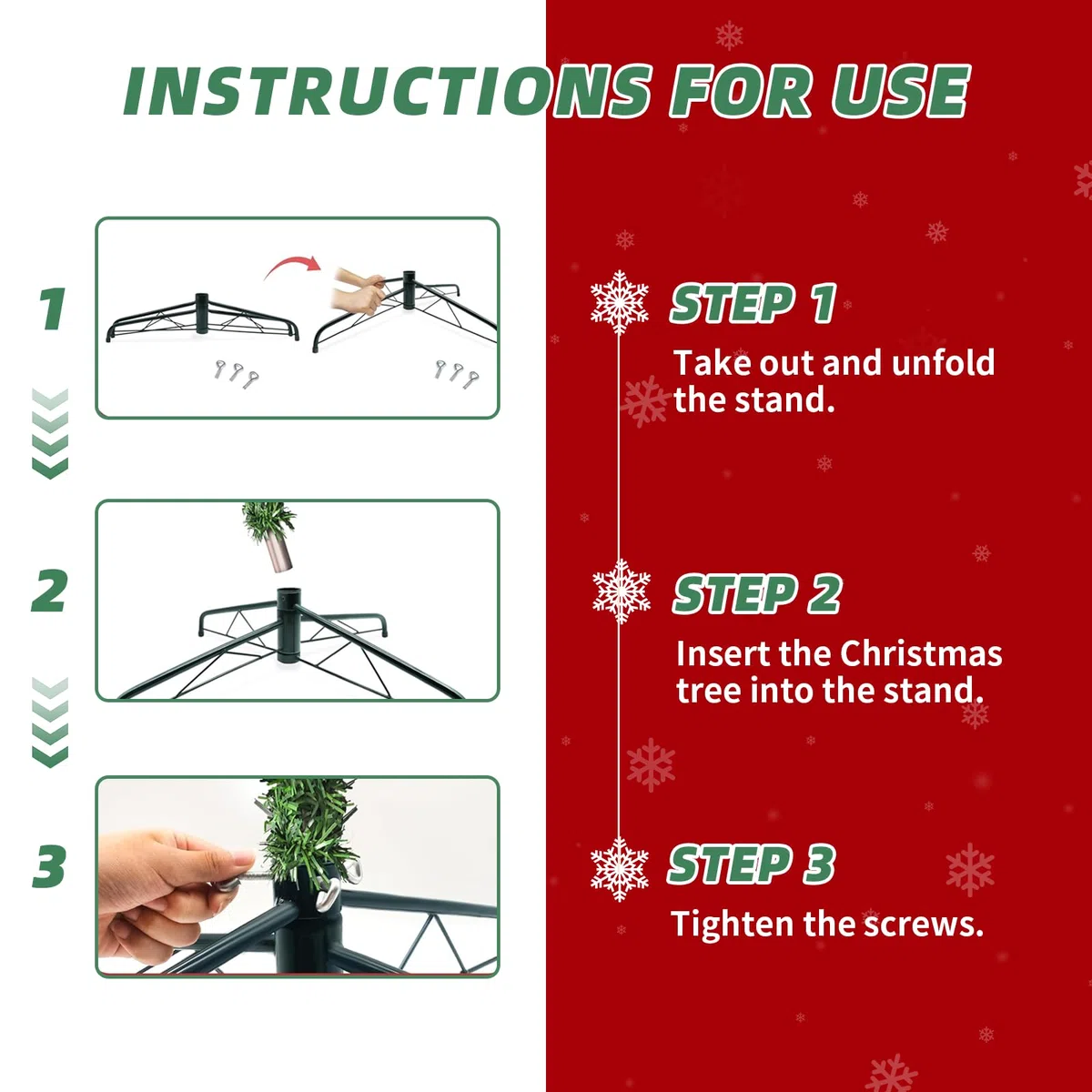 Soporte de base para árbol de Navidad, 60 cm, soporte de metal para árbol de Navidad de 4, 5, 6 y 7 pies (60 unidades)