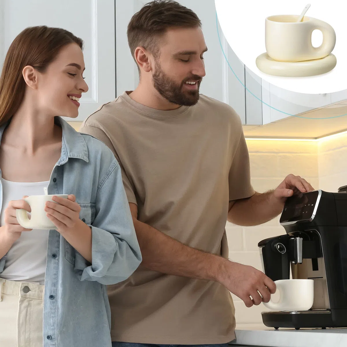 Lallisa Drinkware Cup With Saucer