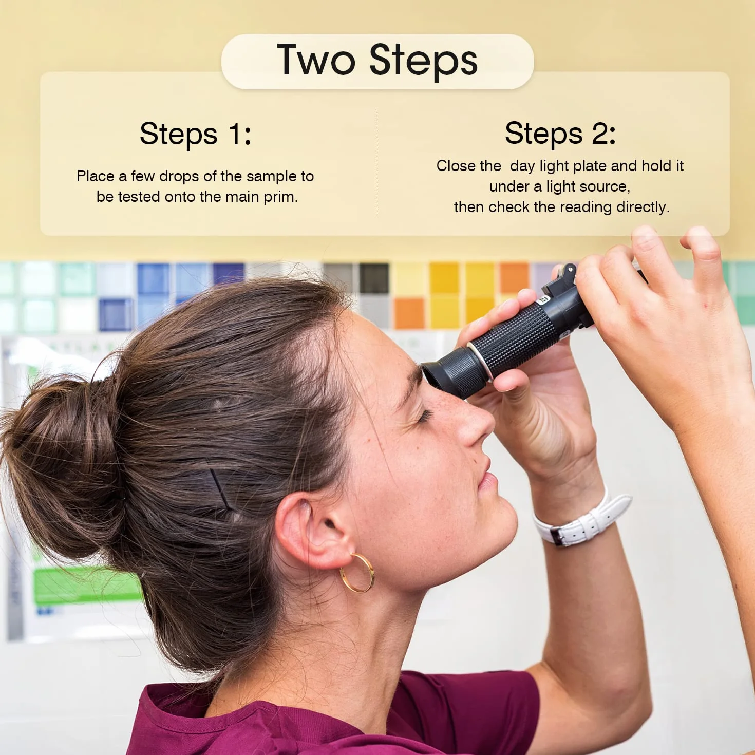 Refractómetro de alcohol, refractómetro de alcohol (0–80% v/v) para licores destilados, medidor de contenido de alcohol en productos alcohólicos – No apto para cerveza o vino