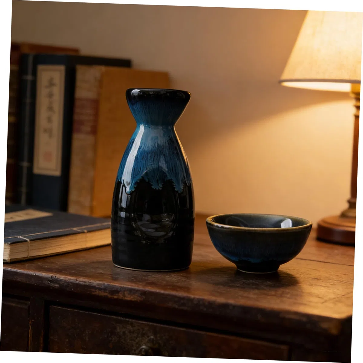 TOPBATHY 1 Juego Conjunto Vino la Vendimia Tazas Sake cerámica Japonesa Botella Sake cerámica Botella Bebida Sake Caliente Taza café cerámica Tazas Cafe