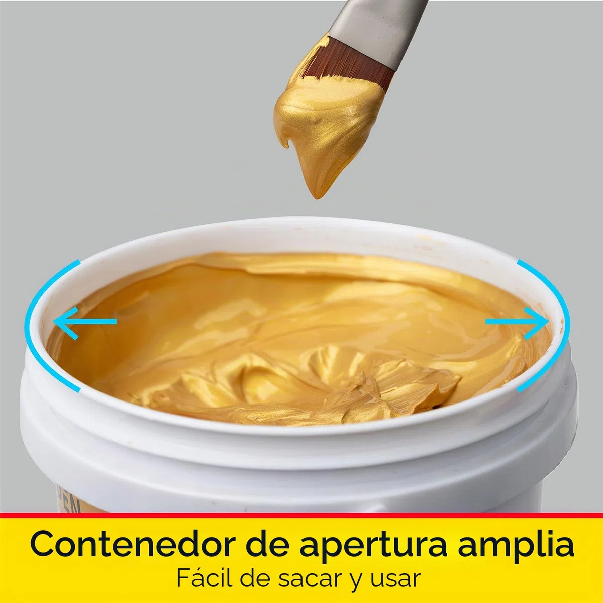 MEEDEN Pintura Acrílica Dorada Metálica: 1 Litro, Acabado Brillante de Cuerpo Pesado, Pinturas Artísticas para Pintura Artesanal de Madera