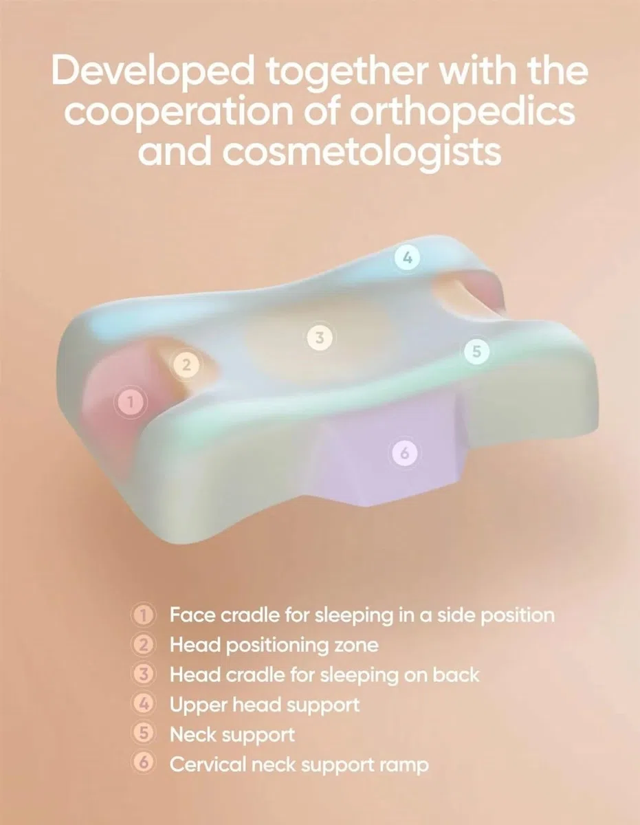 Almohada De Espuma Con Memoria Almohada De Espuma Viscoelástica Almohada De Belleza Antiarrugas, Antienvejecimiento, Espuma Viscoelástica Ortopédica, Cojín for El Cuello for Dormir, Cómodo for La Espa