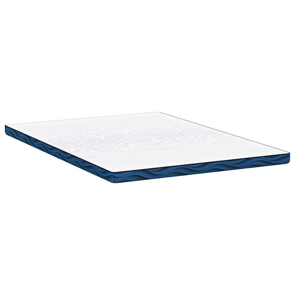 Cubrecolchón blanco 140 x 190 cm de espuma con memoria con funda Jacquard, sobrecolchón de espuma de poliuretano de alta densidad para comodidad y apoyo, ideal para dar vida a un viejo