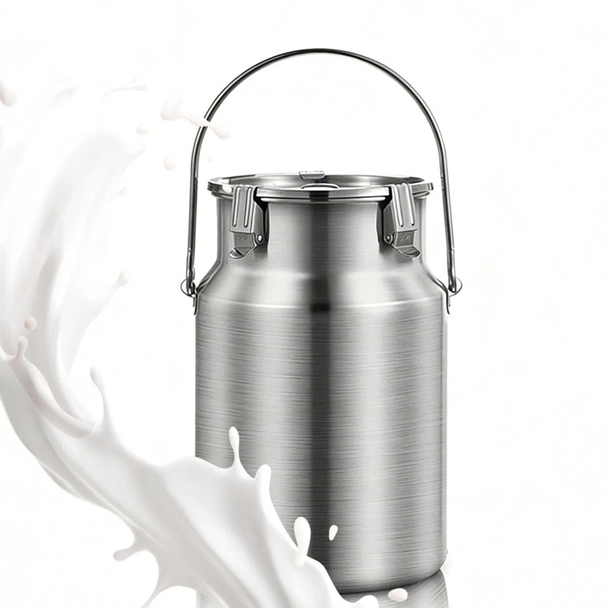 Lechera Acero Inoxidable 3/5/10/15 Litros 201,bidón de leche sellado con Tapa/asa Grande bidones for Transporte/Cubo for Vino Resistente Jarra Barril Aceite,Nofaucet-3L