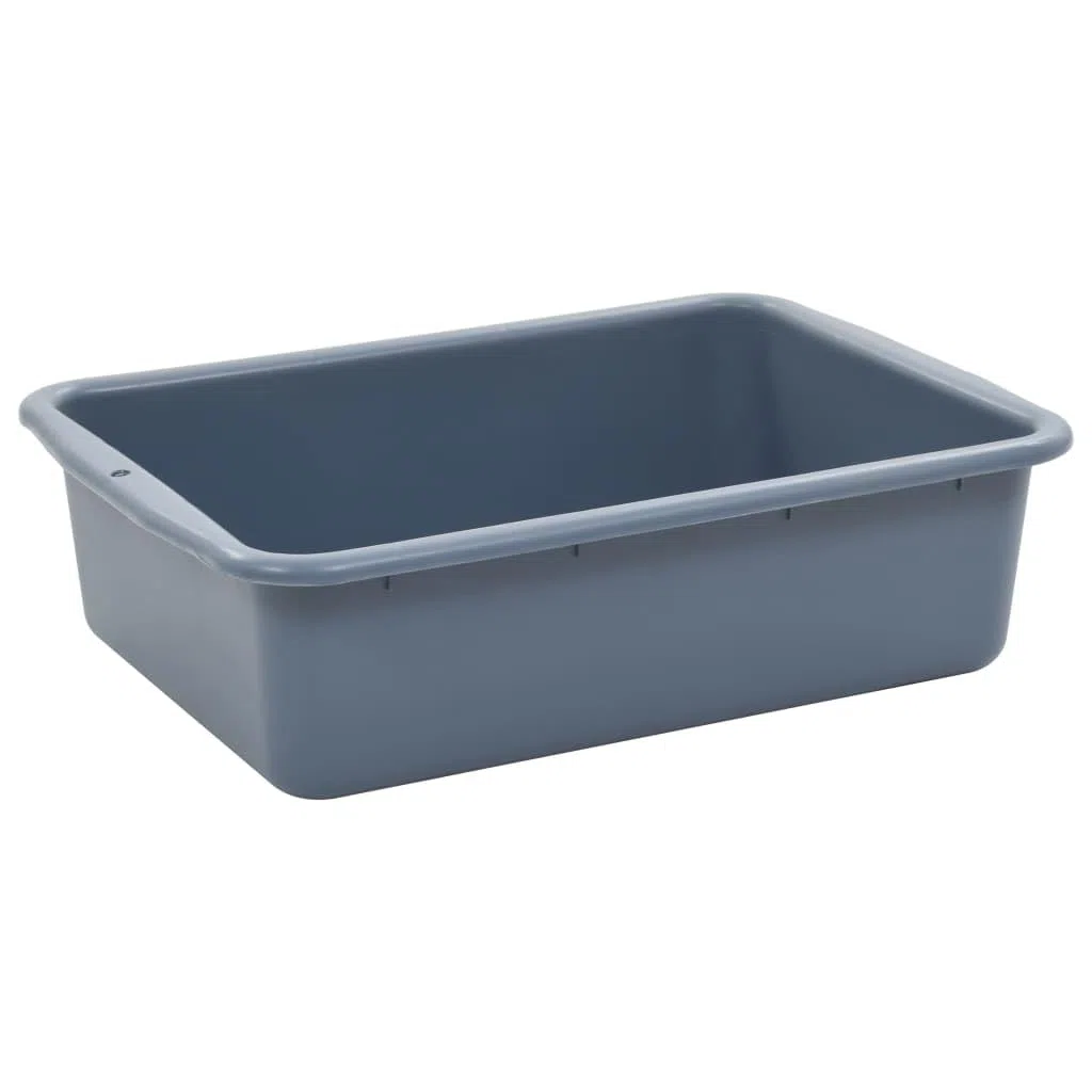 Generico Carro de cocina de acero inoxidable con contenedores de plástico, 82 x 43,5 x 93 cm, 4 ruedas con freno, capacidad 50 kg, incluye 2 recipientes pequeños y 3 grandes