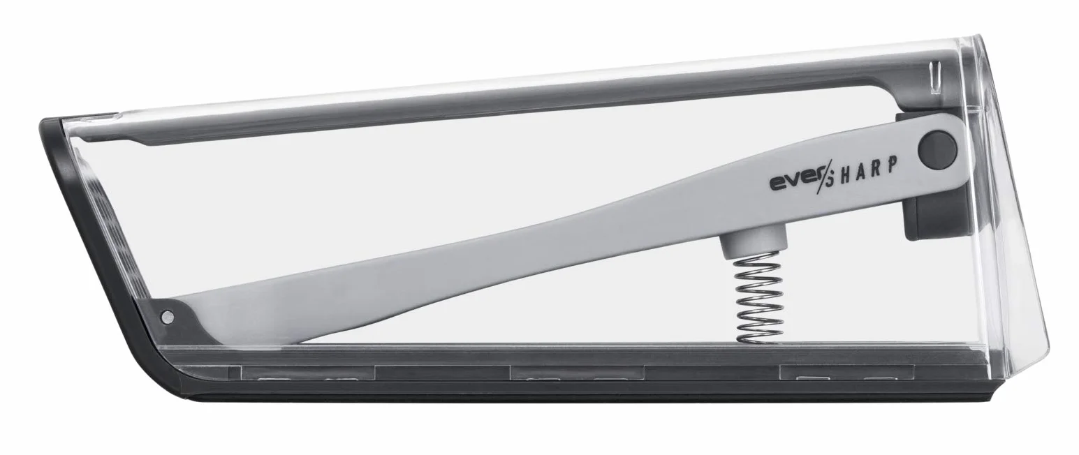 Tefal Ever Sharp - Cuchillo chef 16.5 cm, afilador integrado en la funda, tecnologia de afilado doble pivote, sistema bloqueo seguro, acero inoxidable alemán K2569004