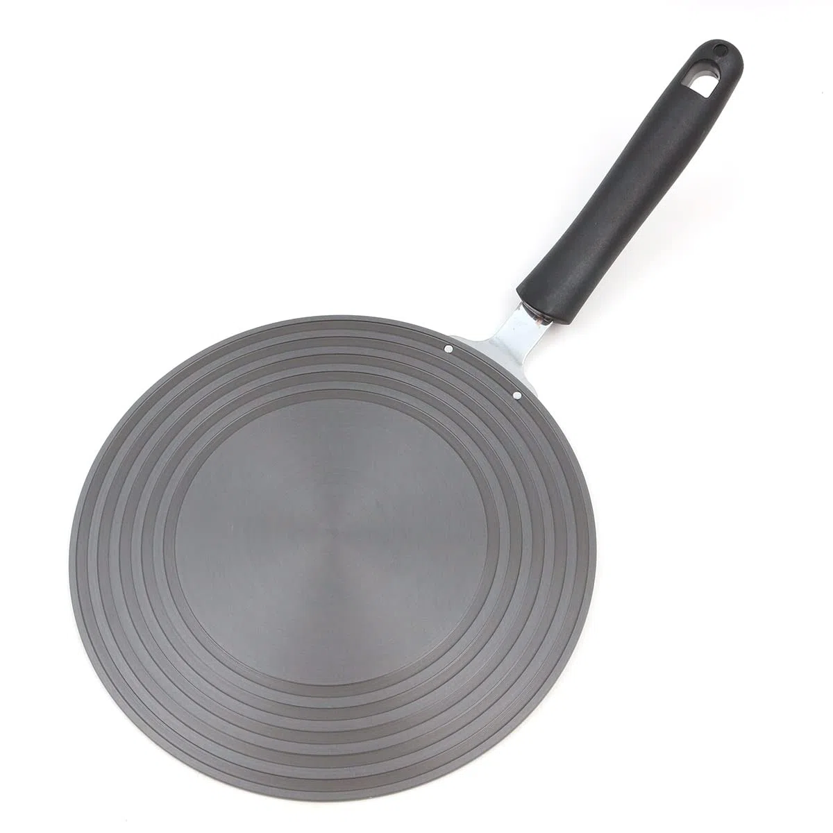 Placa conductora de Anillo de Cocina de Gas de Aluminio, Placa de conducción de Calor con asa, difusor de Calor Circular, Negro Anti-Quemaduras en la Parte Inferior de la Olla Utensilios
