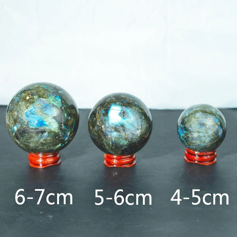 Esferas de Piedra de Cuarzo de Cristal Natural, Piedra Pulida, 4,5 cm, 5,5 cm, 6,5 cm, Esfera Mineral Decorativa Grande Pulida for el hogar(6.5cm)